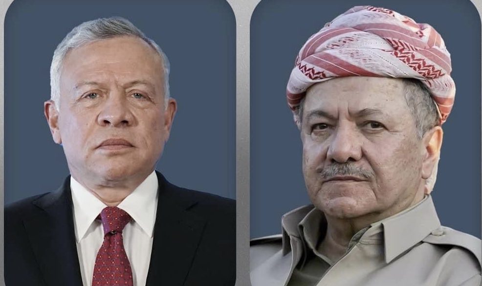 King Abdullah II of Jordan offers condolences to Kurdish leader Barzani on sister’s passing