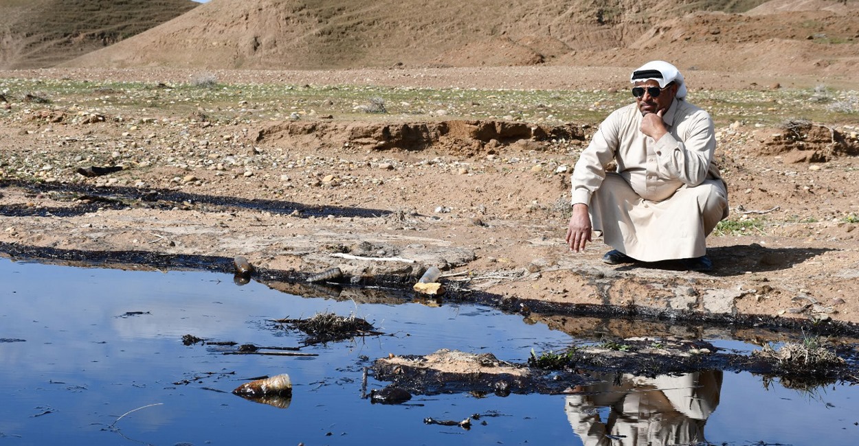 التغير المناخي والتسرب النفطي يُجهزان على أراضٍ زراعية في صلاح الدين