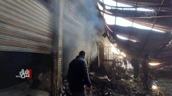 Flames engulf an Erbil market, leaving businesses in ashes