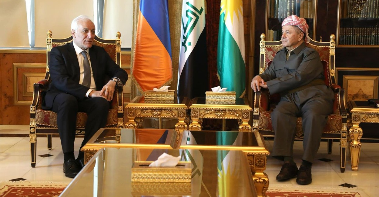 مسعود بارزاني يؤكد على تعميق العلاقات التجارية بين إقليم كوردستان وأرمينيا