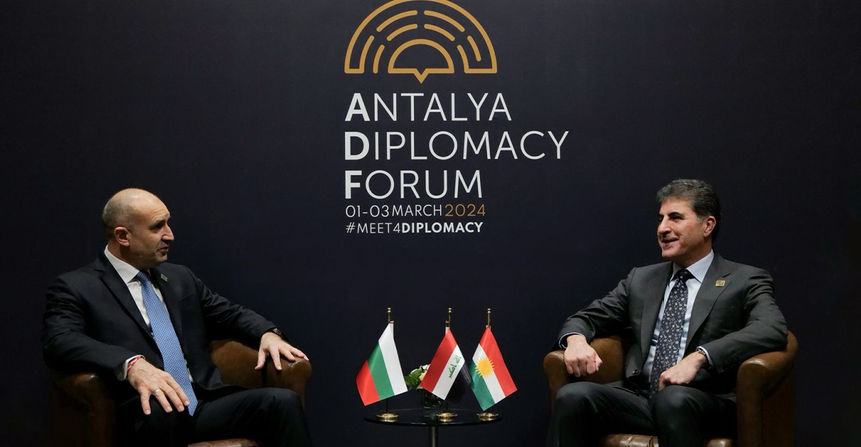 Kurdish President discusses bilateral relations with Bulgarian President at Antalya Diplomacy Forum