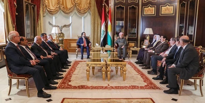 Barzani and al-Halbousi discuss the political situation in Iraq.