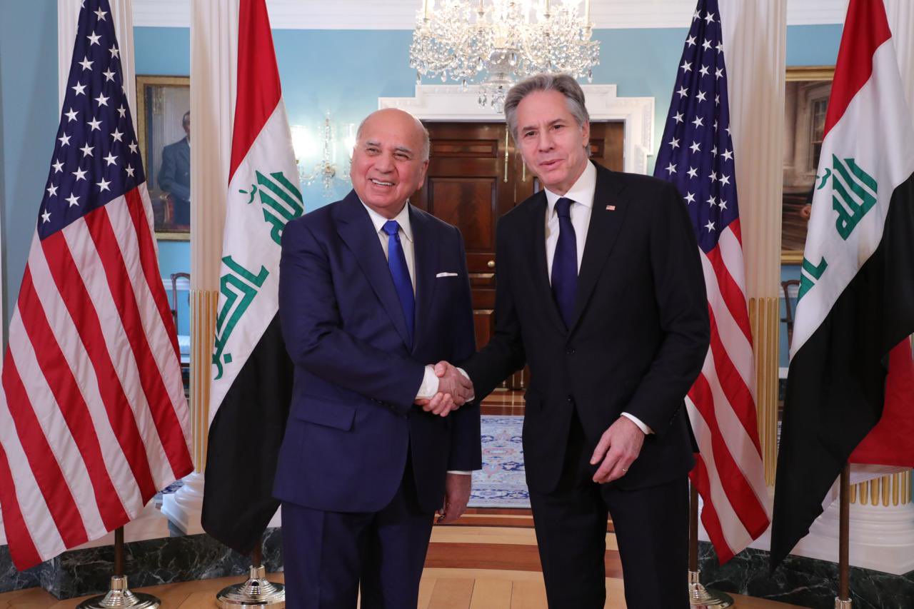 The Foreign Ministers of Iraq and America discuss arrangements for the meeting between Al-Sudani and Biden
