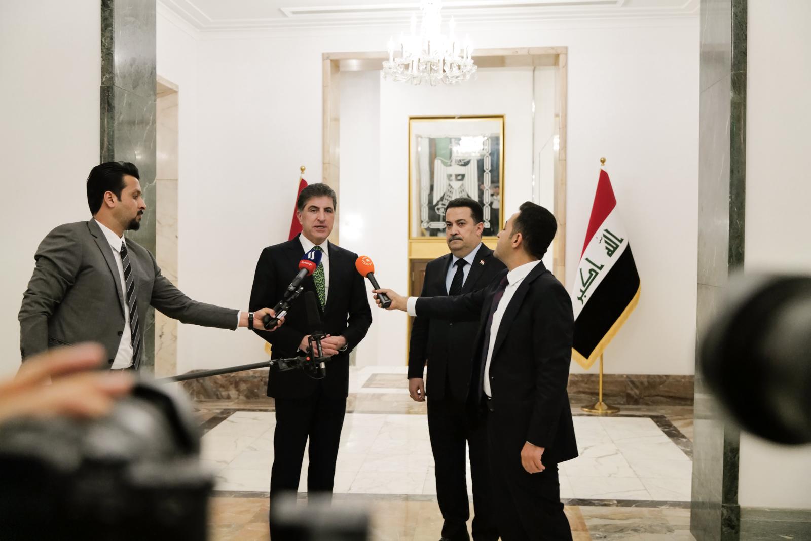 President Barzani and PM Al-Sudani forge preliminary oil agreement in Baghdad talks