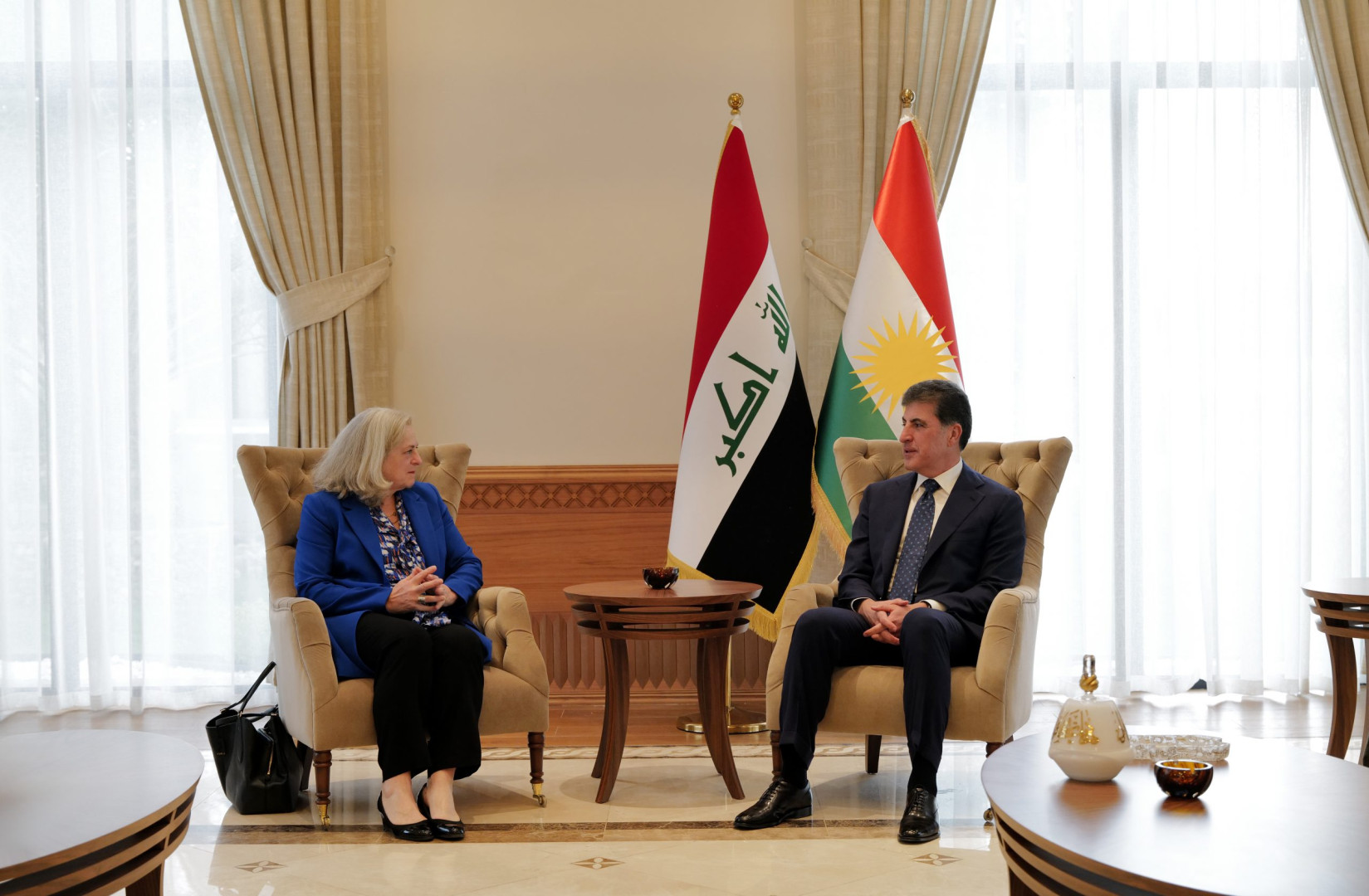 Nechirvan Barzani meets with ambassadors of America and France in Baghdad