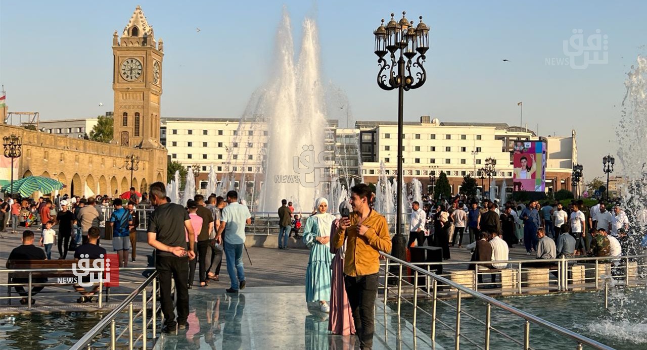 آلاف السائحين من وسط وجنوبي العراق يقضون عطلة العيد في ربيع كوردستان