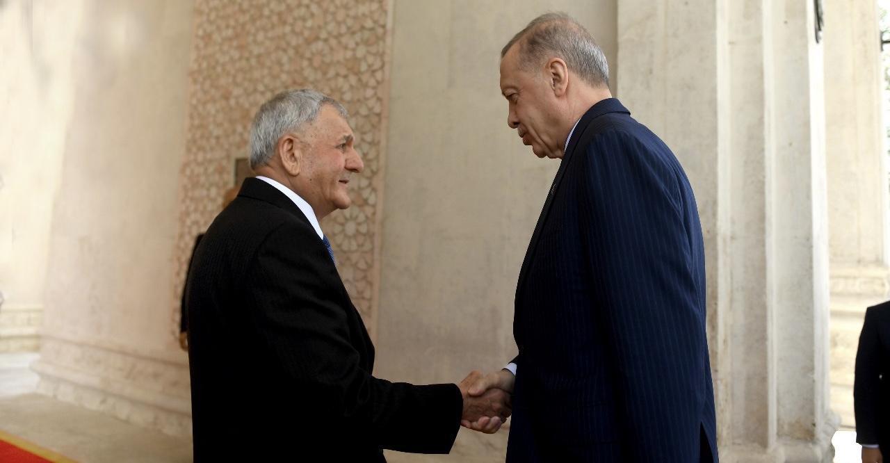Iraqi President receives Turkish counterpart at Baghdad Palace