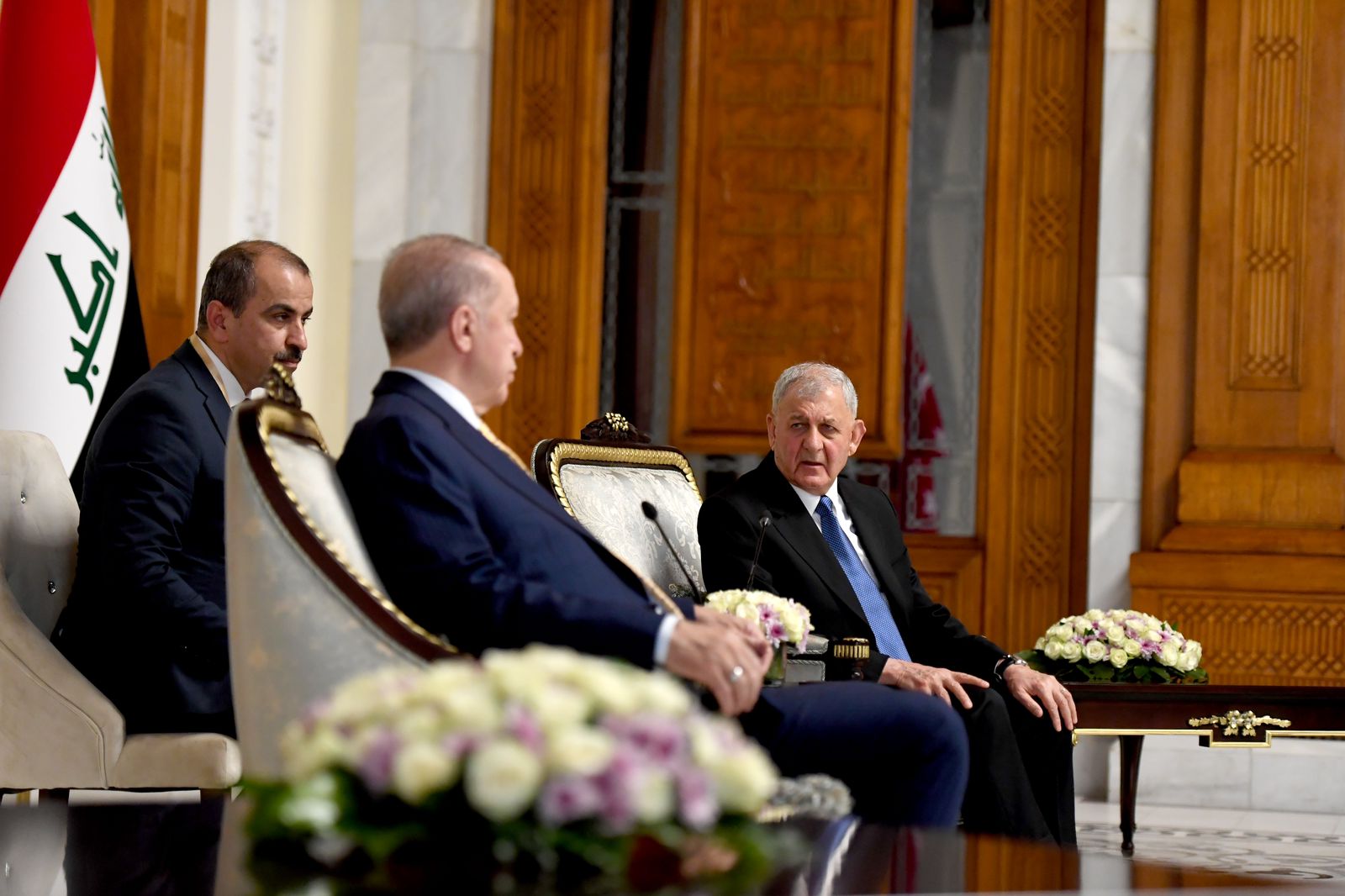 الرئيس العراقي يبحث مع أردوغان ملفات أمنية ومائية واقتصادية وتجارية