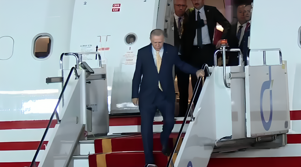 Erdogan's plane lands in Erbil, his second stop in Iraq