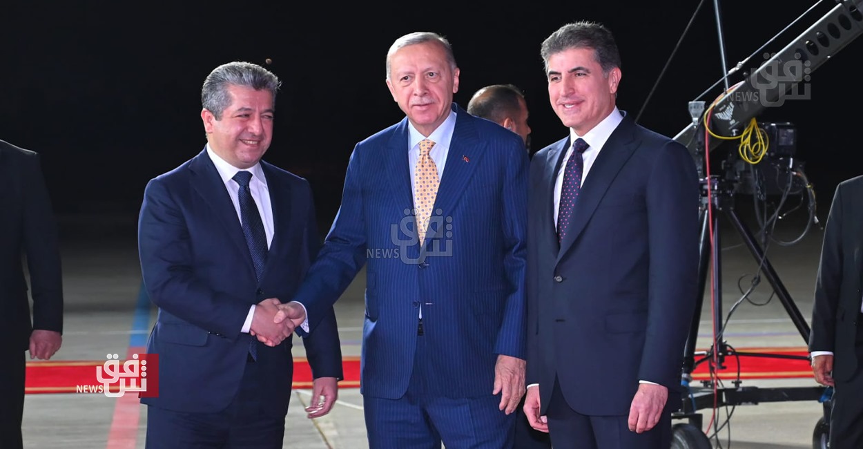 Erdogan leaves Erbil, concluding his visit to Iraq
