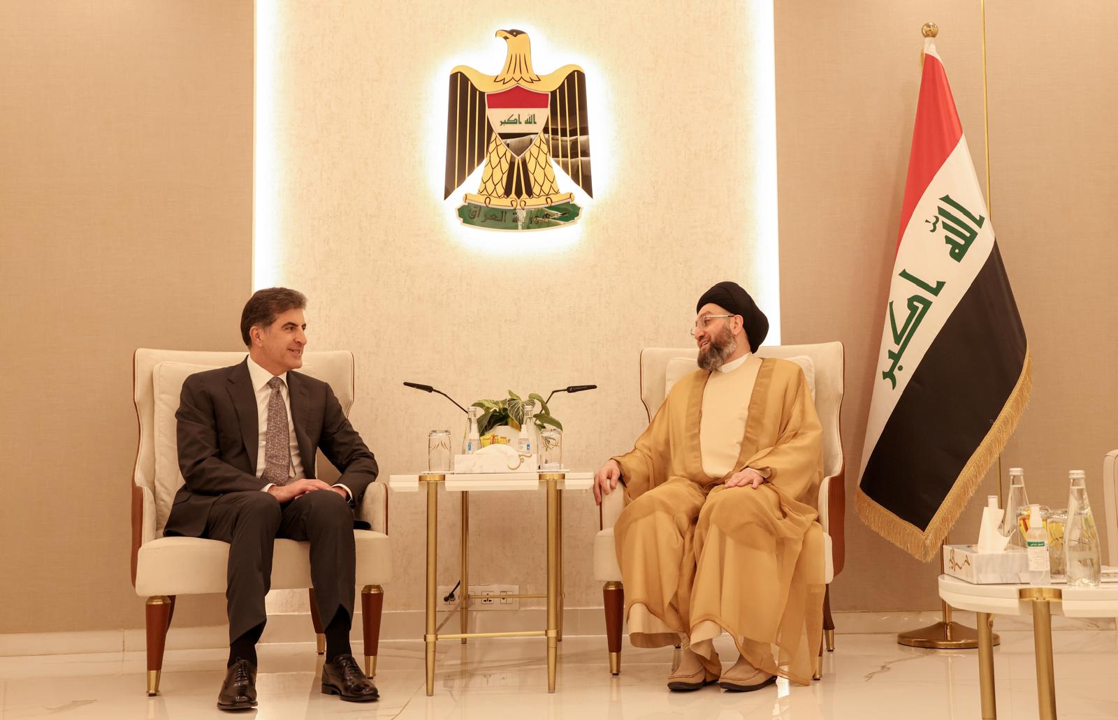 President Barzani meets Al-Hakim in Baghdad