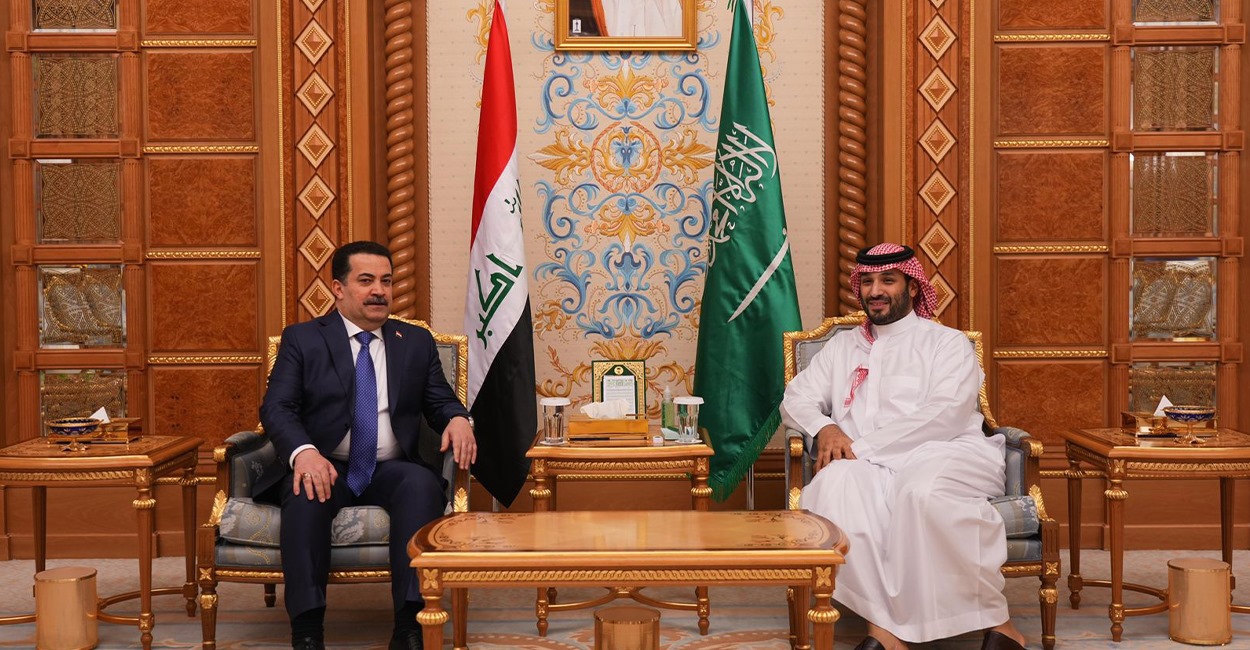 Sudanese discusses with bin Salman the consolidation of Iraqi-Saudi relations and the war in Gaza