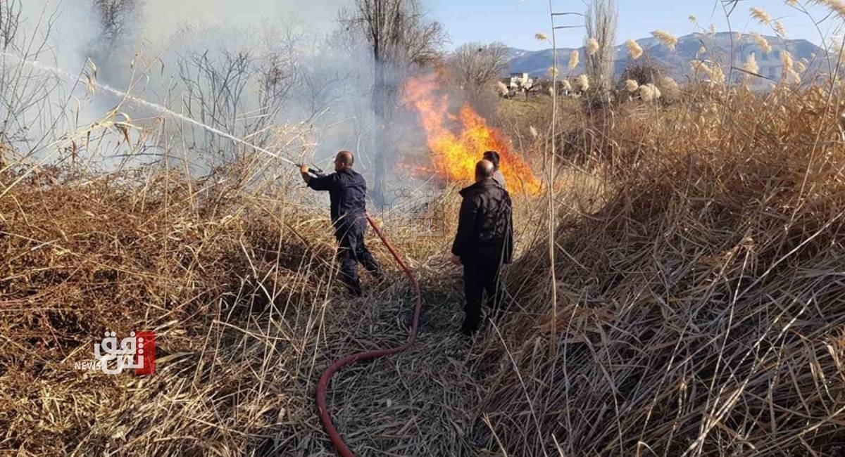 الدفاع المدني يسيطر على 3 حرائق بمزارع الحنطة في كركوك