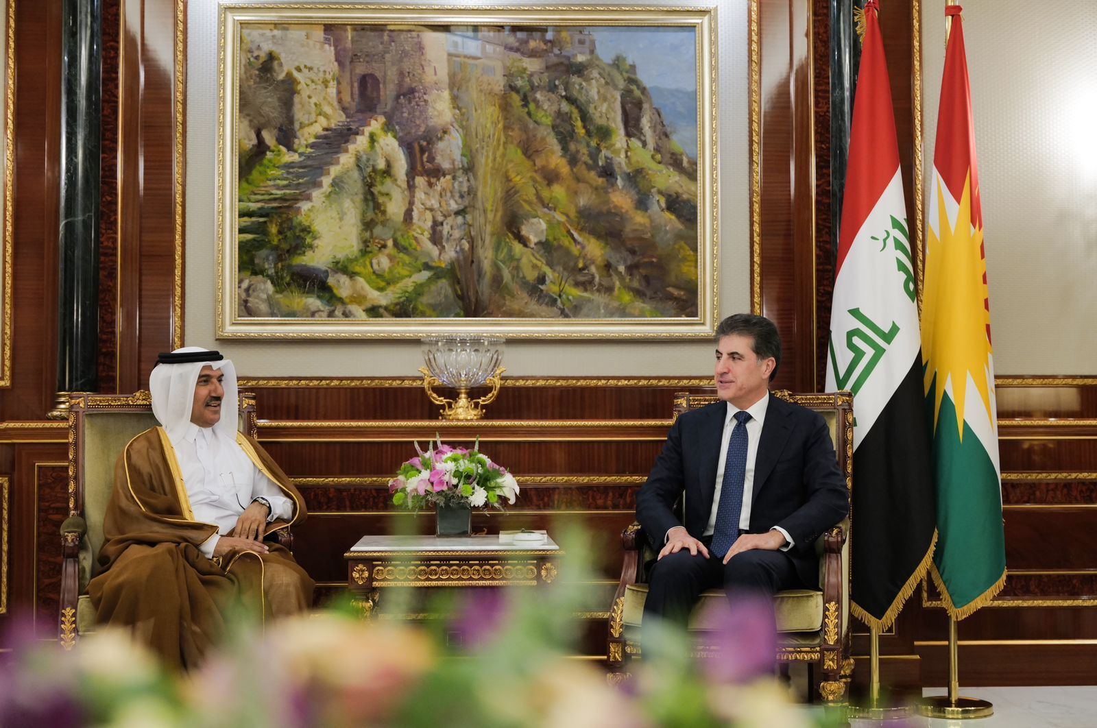 President Barzani discusses investments with senior Qatari diplomat