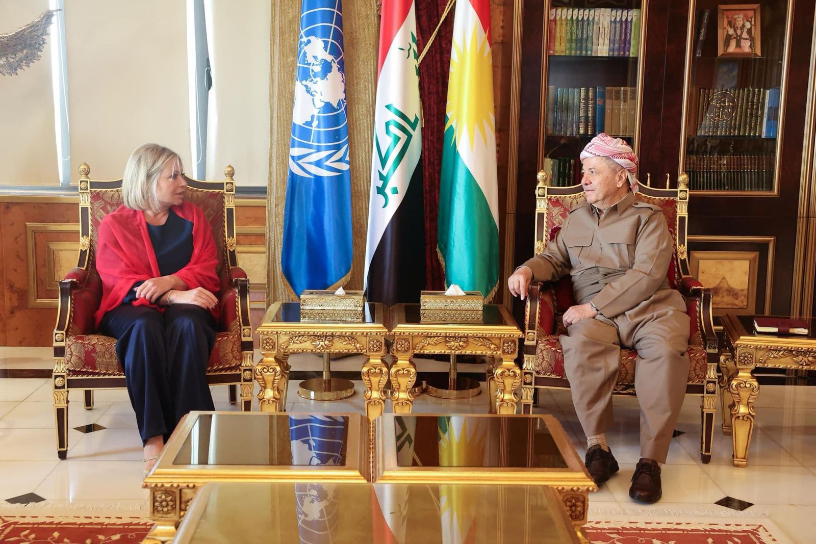 Kurdish Leader Barzani praises UN Envoy Plasschaert's efforts as her term concludes