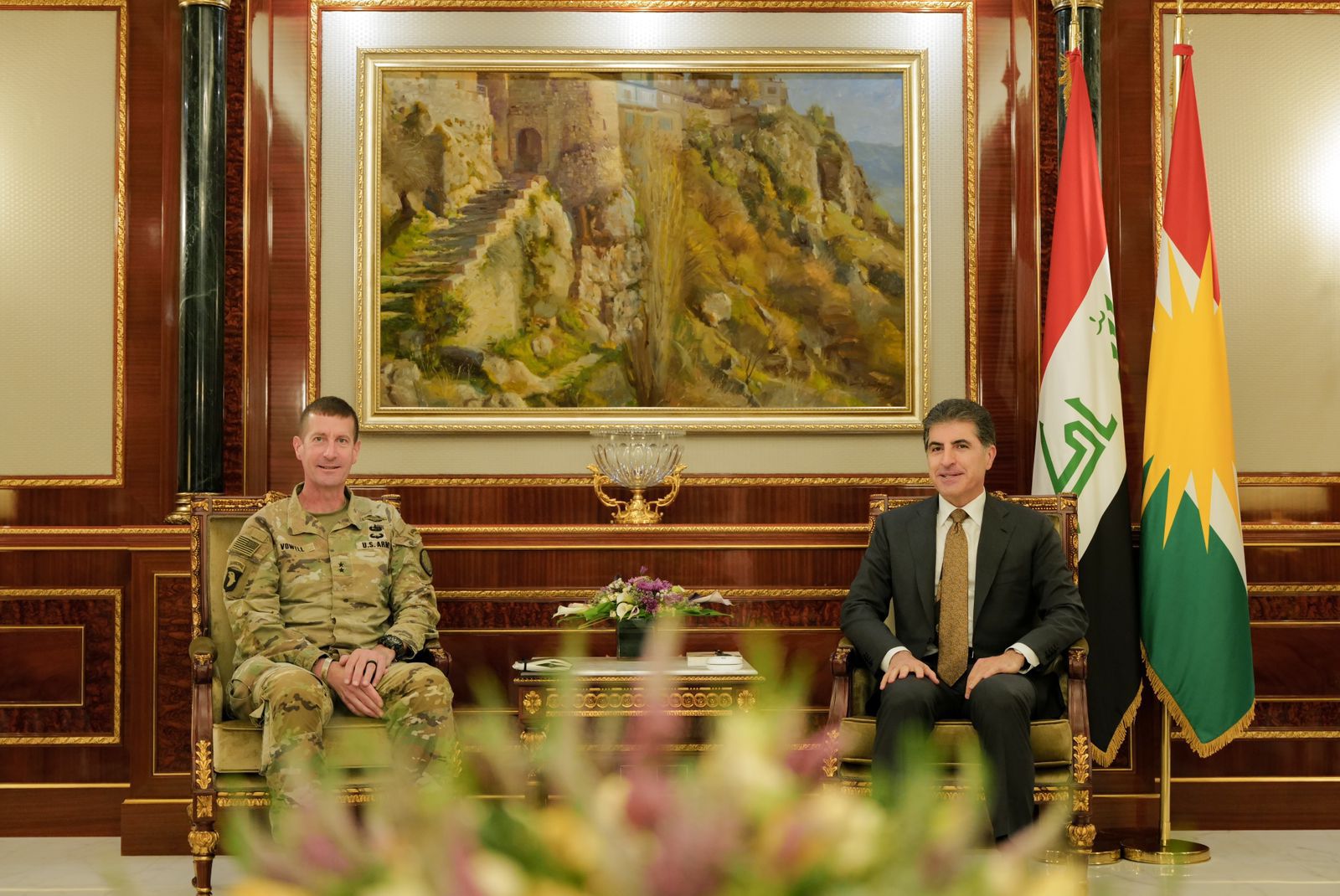 Kurdistan President, Coalition Commander discuss security and Peshmerga reforms