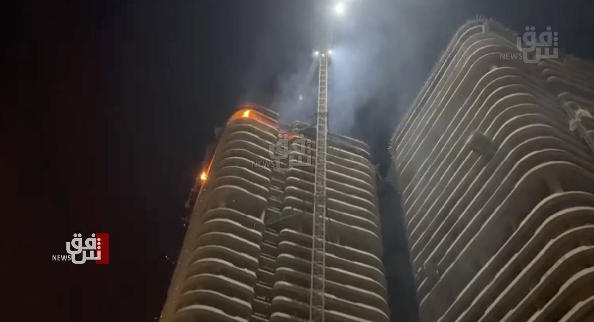 A Fire broke out in high-rise investment building in Erbil