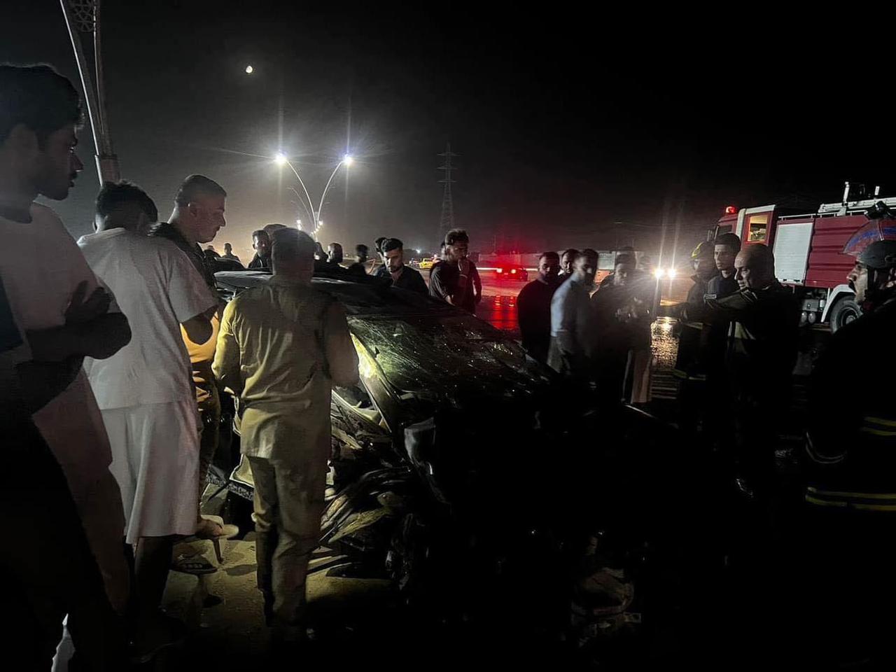 حادث عنيف يوقع خمسة جرحى على طريق بعقوبة- بغداد