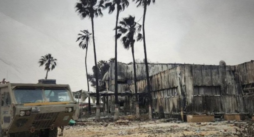 Israeli army burns down Rafah Crossing's departure hall