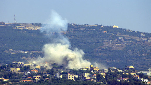 ‏‎إسرائيل تقصف مبنى لحزب الله جنوب لبنان