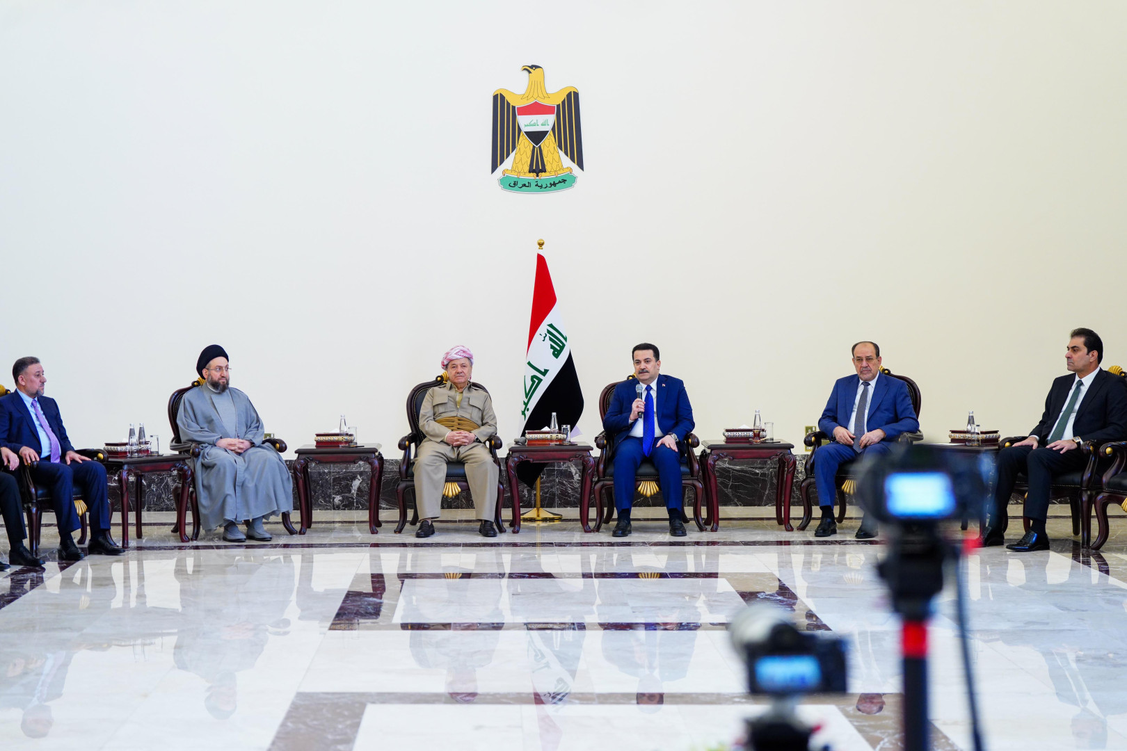 Al-Sudani - Barzanis visit to Baghdad is important.. Barzani - I am very happy to meet you