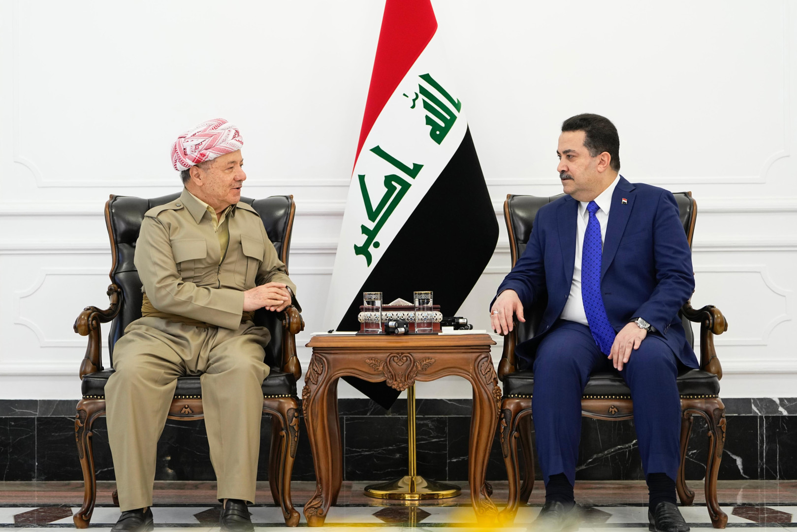 PM Al-Sudani and Leader Barzani hold constructive talks in Baghdad