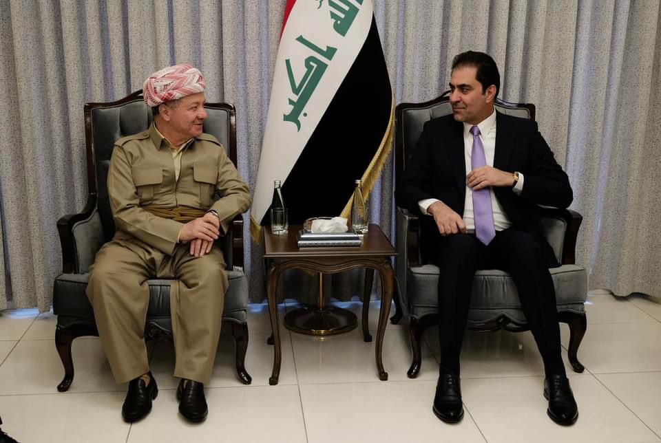 Kurdish Leader Masoud Barzani meets Acting Speaker of Iraqi Parliament in Baghdad