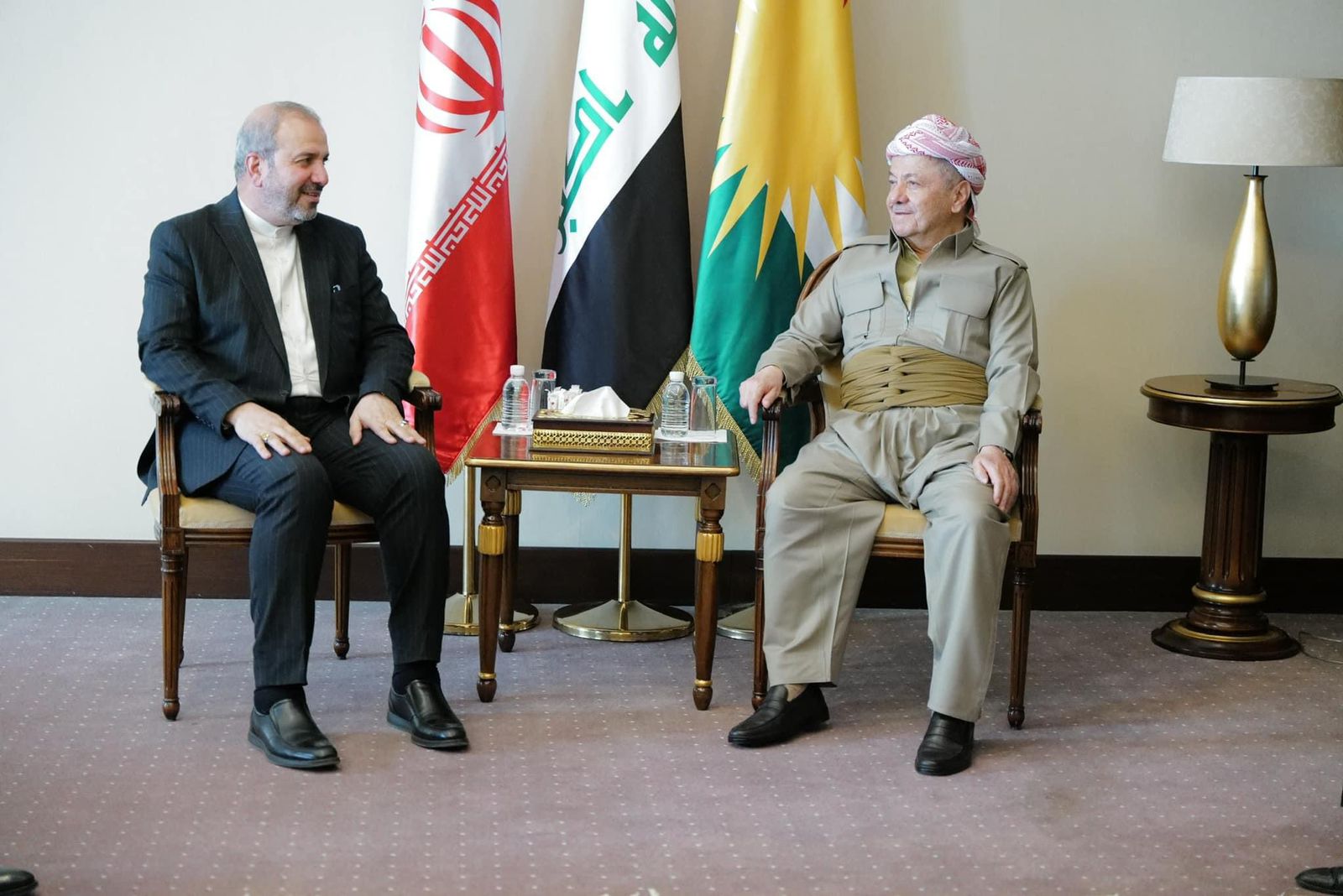 Kurdish leader Barzani discusses regional developments with Iranian and Turkish Ambassadors