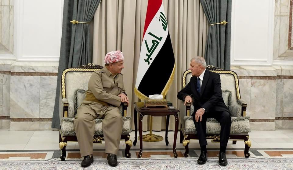 Kurdish Leader Barzani meets Iraqi President in Baghdad amid political talks