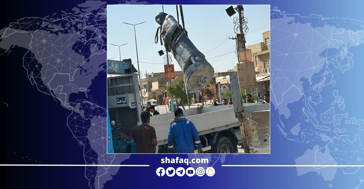 "لأنه صنم".. إدارة محلية جنوبي العراق ترفع تمثال ملك سومري