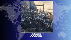 حريق داخل كراج مقر استخباري في بغداد