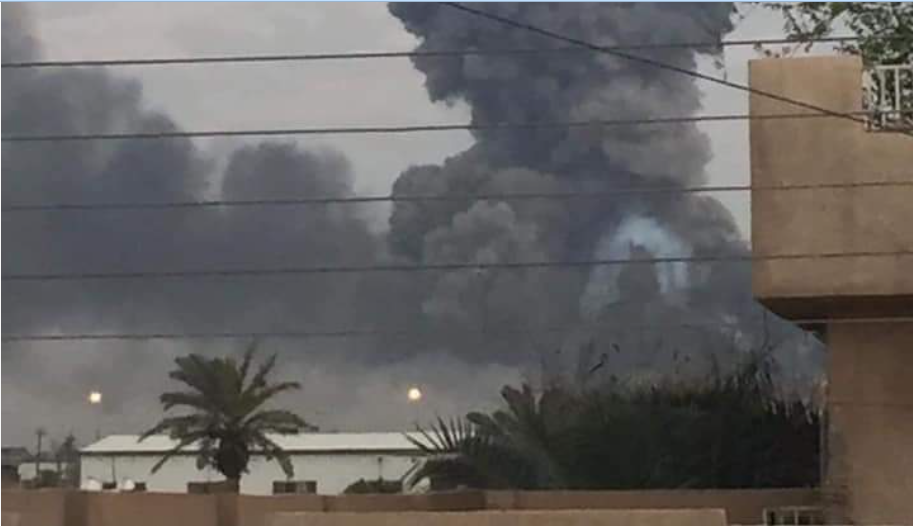 انفجار "غامض" في مخازن للسلاح جنوبي بغداد (فيديو)
