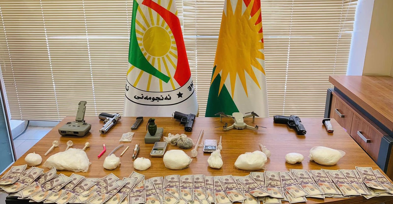 مكافحة المخدرات في كوردستان تعلن الإطاحة بـ6 تجار 