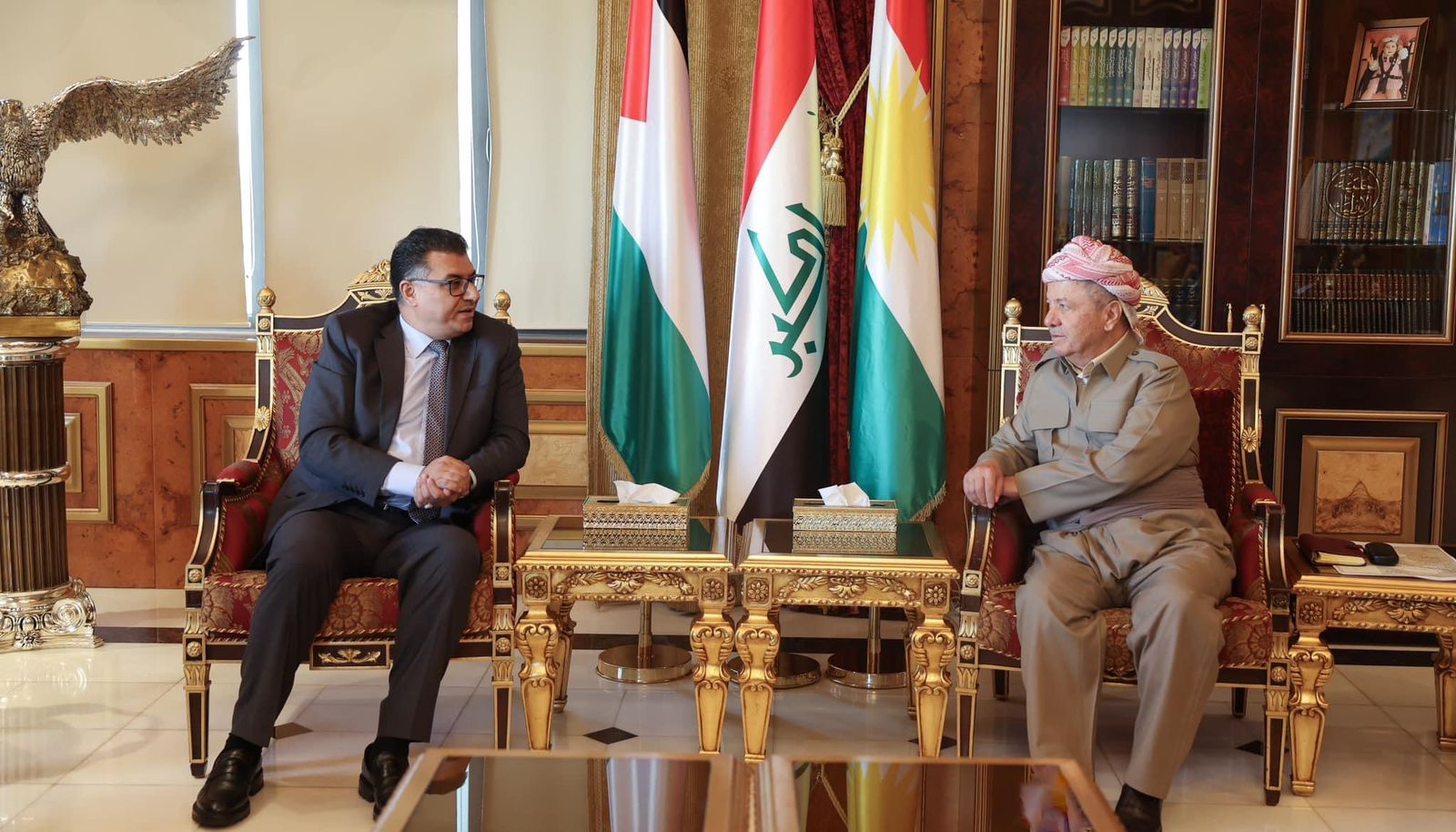 Kurdish Leader Barzani discusses with Jordanian Agriculture Minister bilateral relations