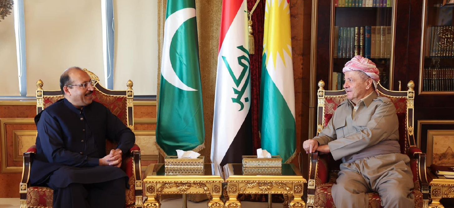 Kurdish leader Barzani, Pakistani ambassador explore bilateral cooperation