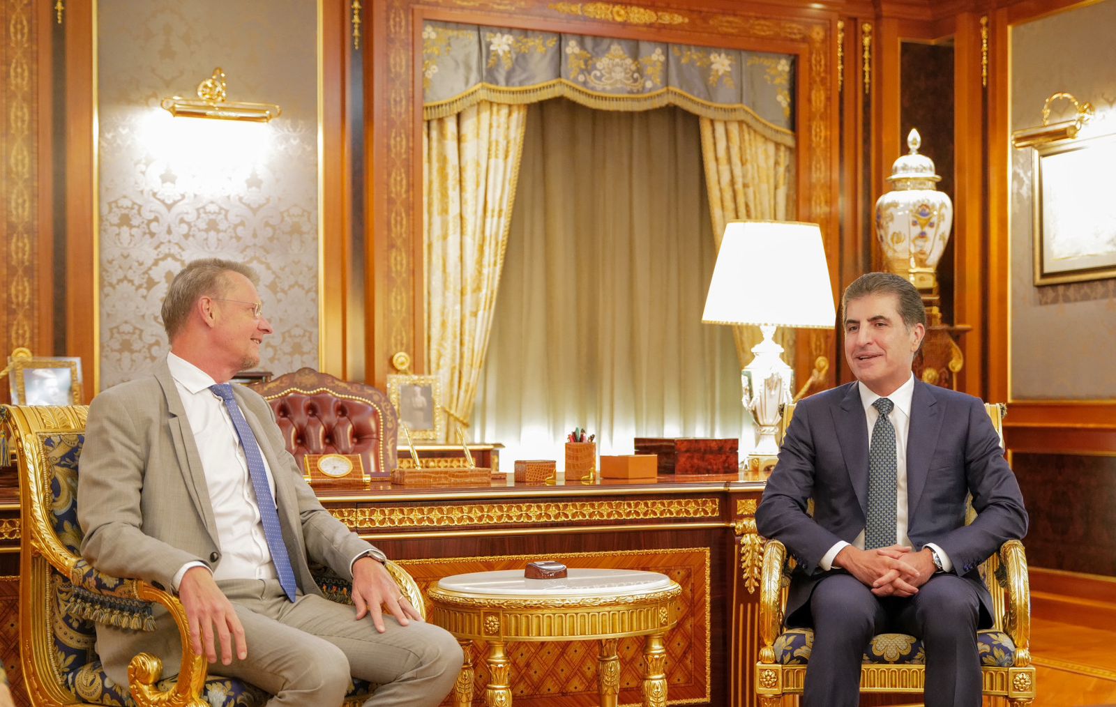 Kurdistan's President meets incoming and outgoing German consuls, discusses regional issues