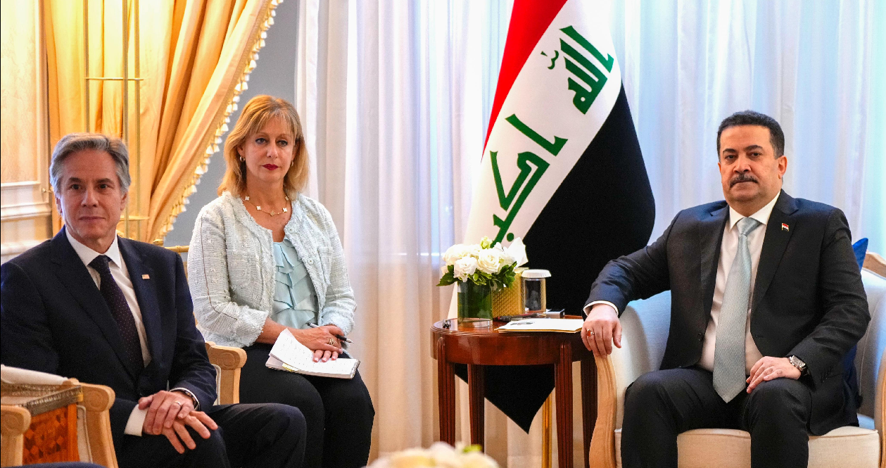 Iraq’s Prime Minister calls for global action in meeting with US Secretary of State