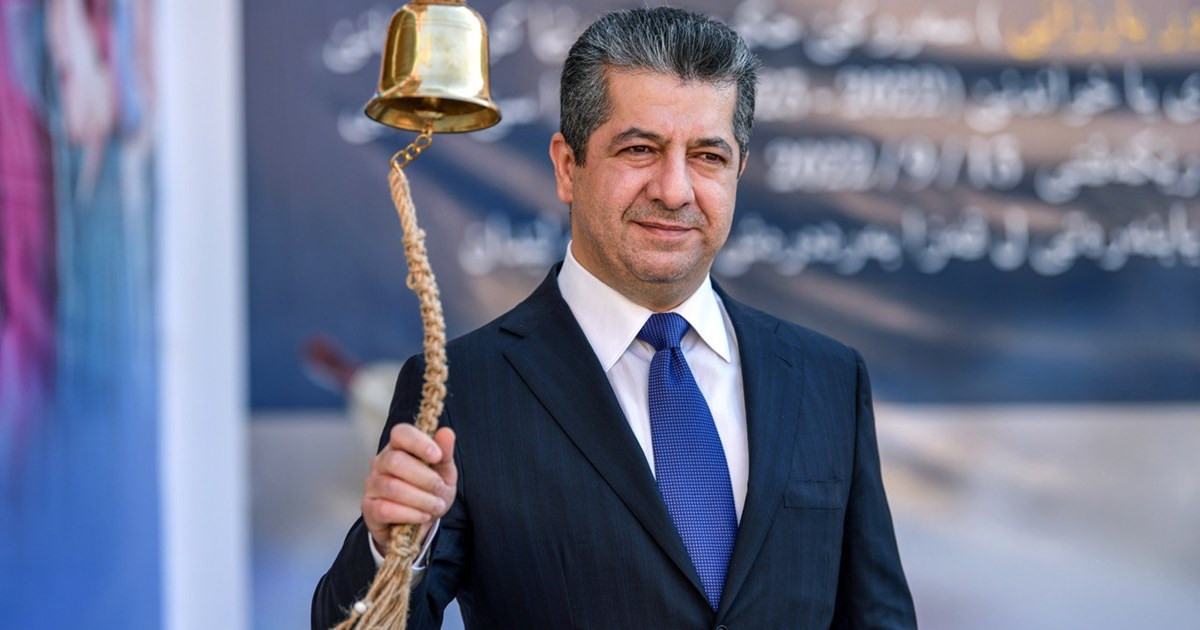 Kurdistan PM Masrour Barzani rings school bell, marking start of 2024-2025 academic year