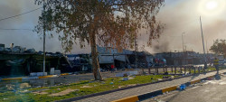 دویکەڵ ئاگرەگەی دویەکە لەناوڕاس بەغداد تا شەوەکی ئمڕوو بەرزەو بوود.. وینە