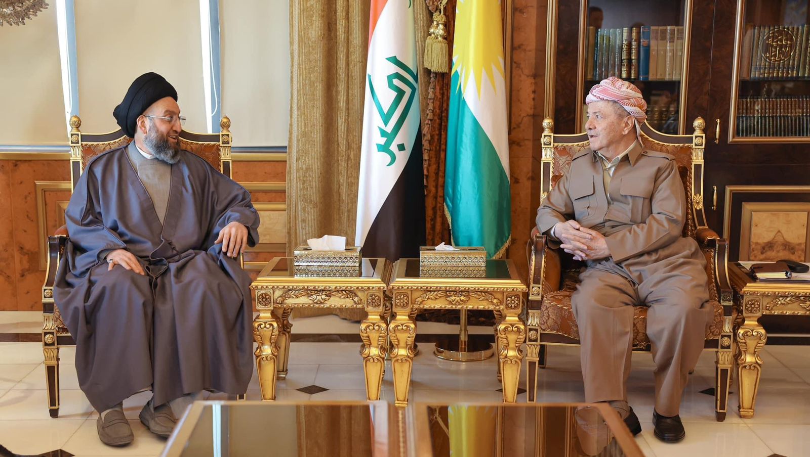 Kurdish Leader Barzani with Iraq’s Al-Hikma Leader: Middle East shifts on the table