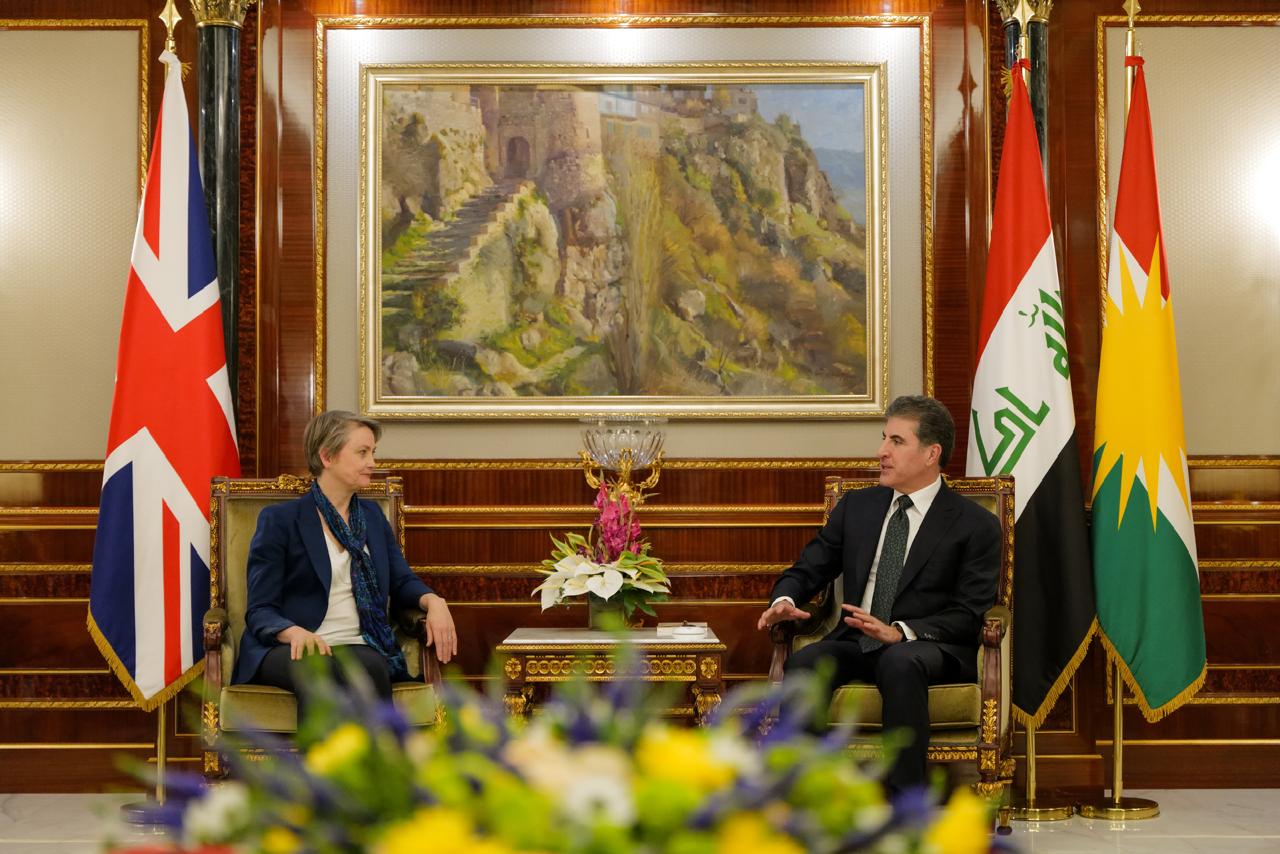 Kurdistan President, UK Interior Minister discuss human trafficking, organized crime