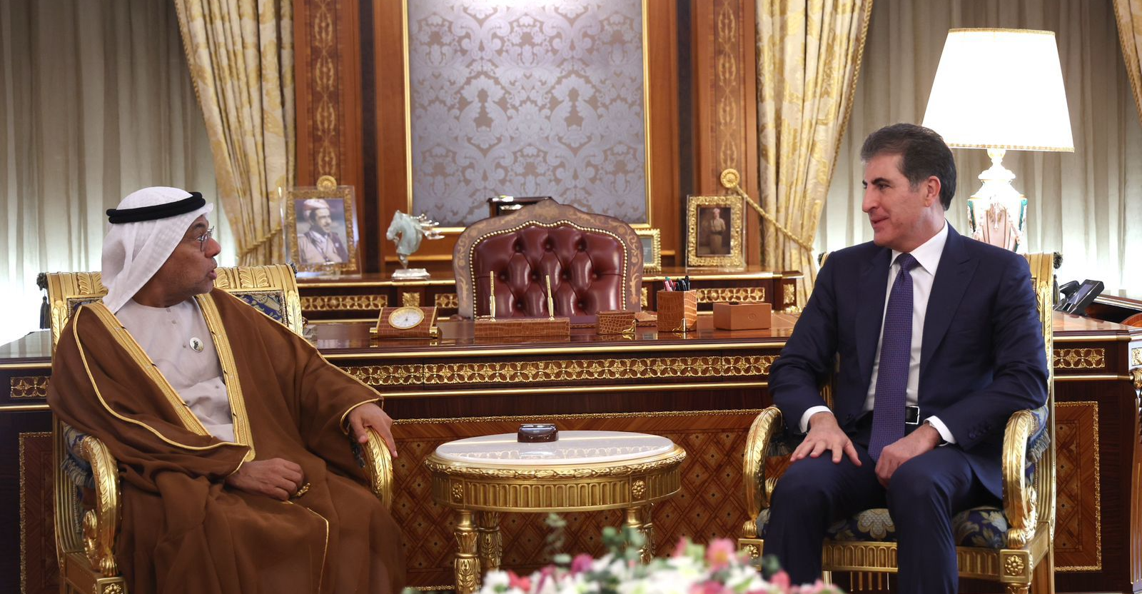 Kurdish President Barzani with new UAE ambassador: Syria situation on the table