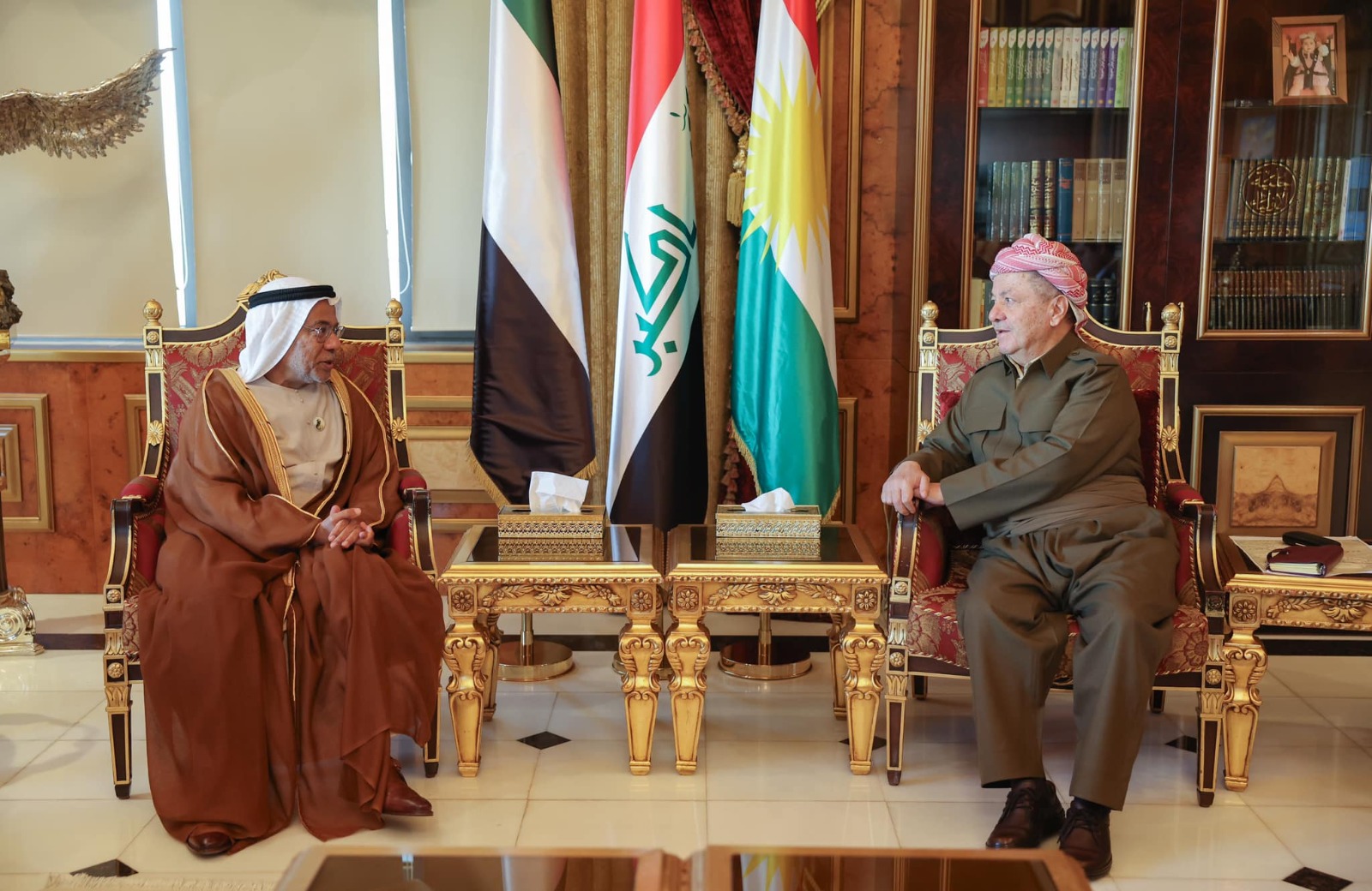 Kurdish leader Barzani lauds UAE leadership's "rationality and wisdom"