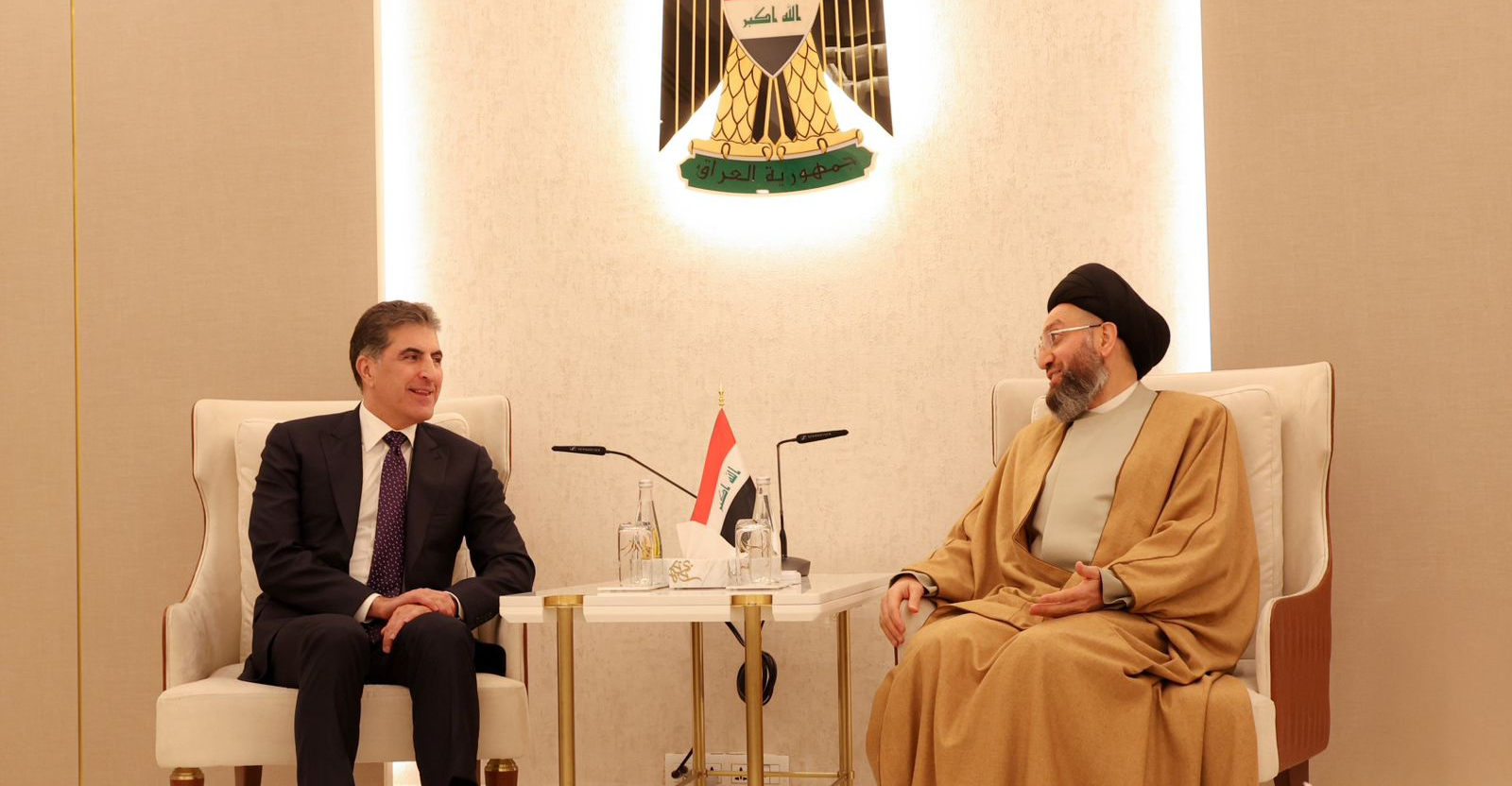 Nechirvan Barzani and Al-Hakim stress the importance of constitutionality in resolving disputes