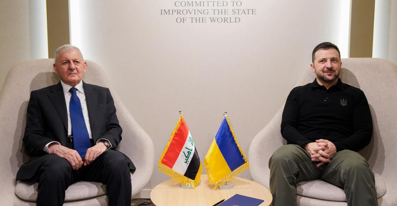 Iraqi, Ukrainian Presidents discuss bilateral cooperation at Davos