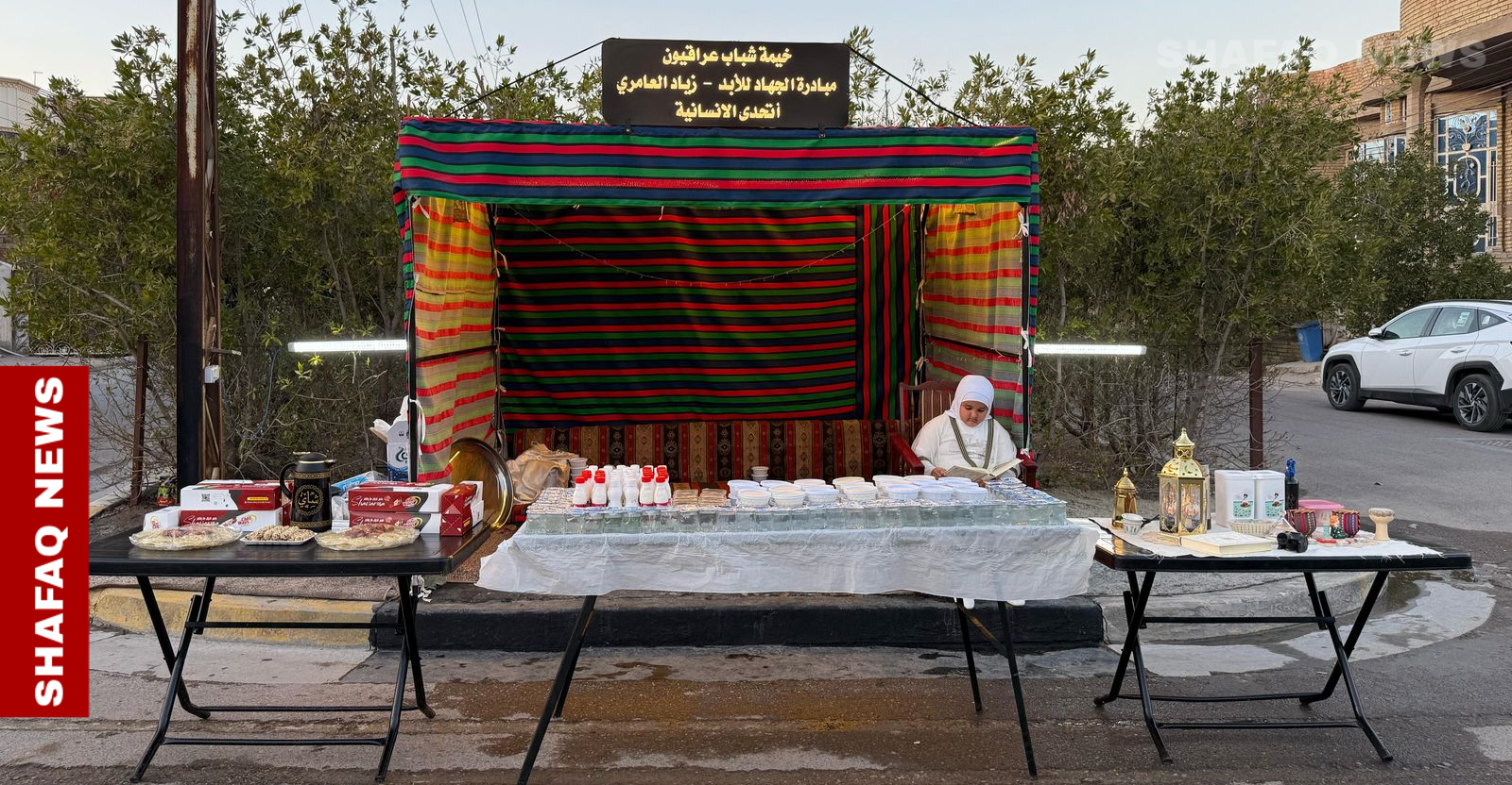 "إفطار تحت الخيمة".. مبادرة شبابية تحتضن سائقي التوصيل والتكسي في رمضان (صور)