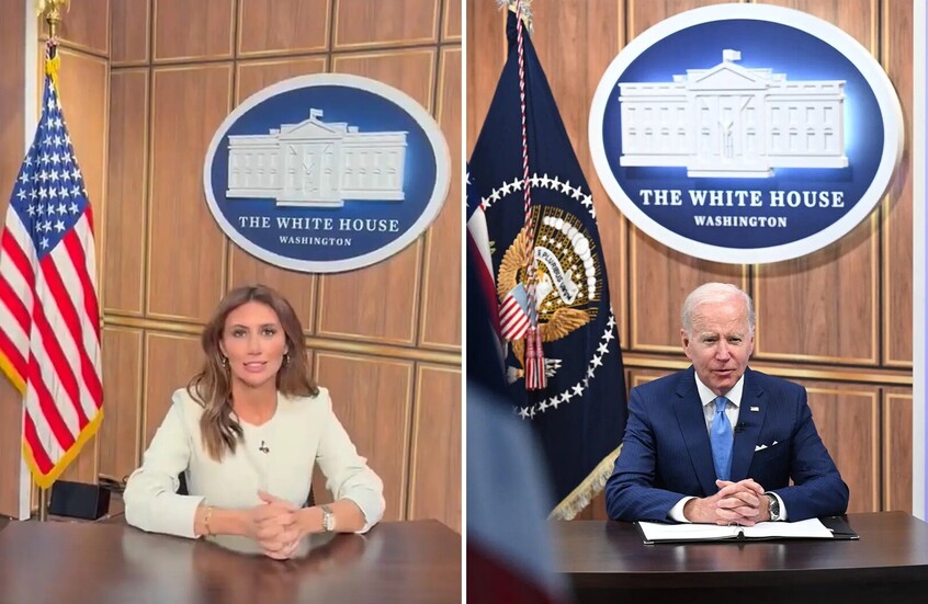 Trumps aide exposes Biden - He used a fake room instead of the Oval Office