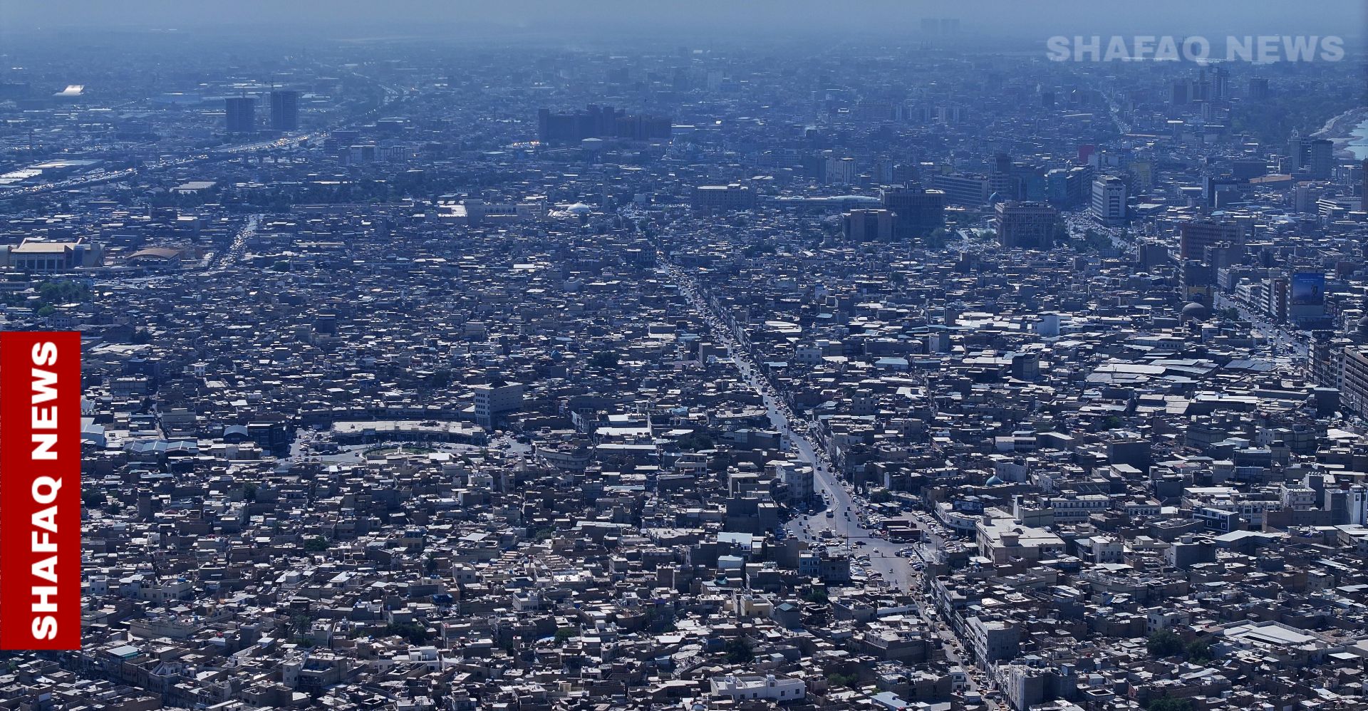 Aerial view: Baghdad choked by urban sprawl