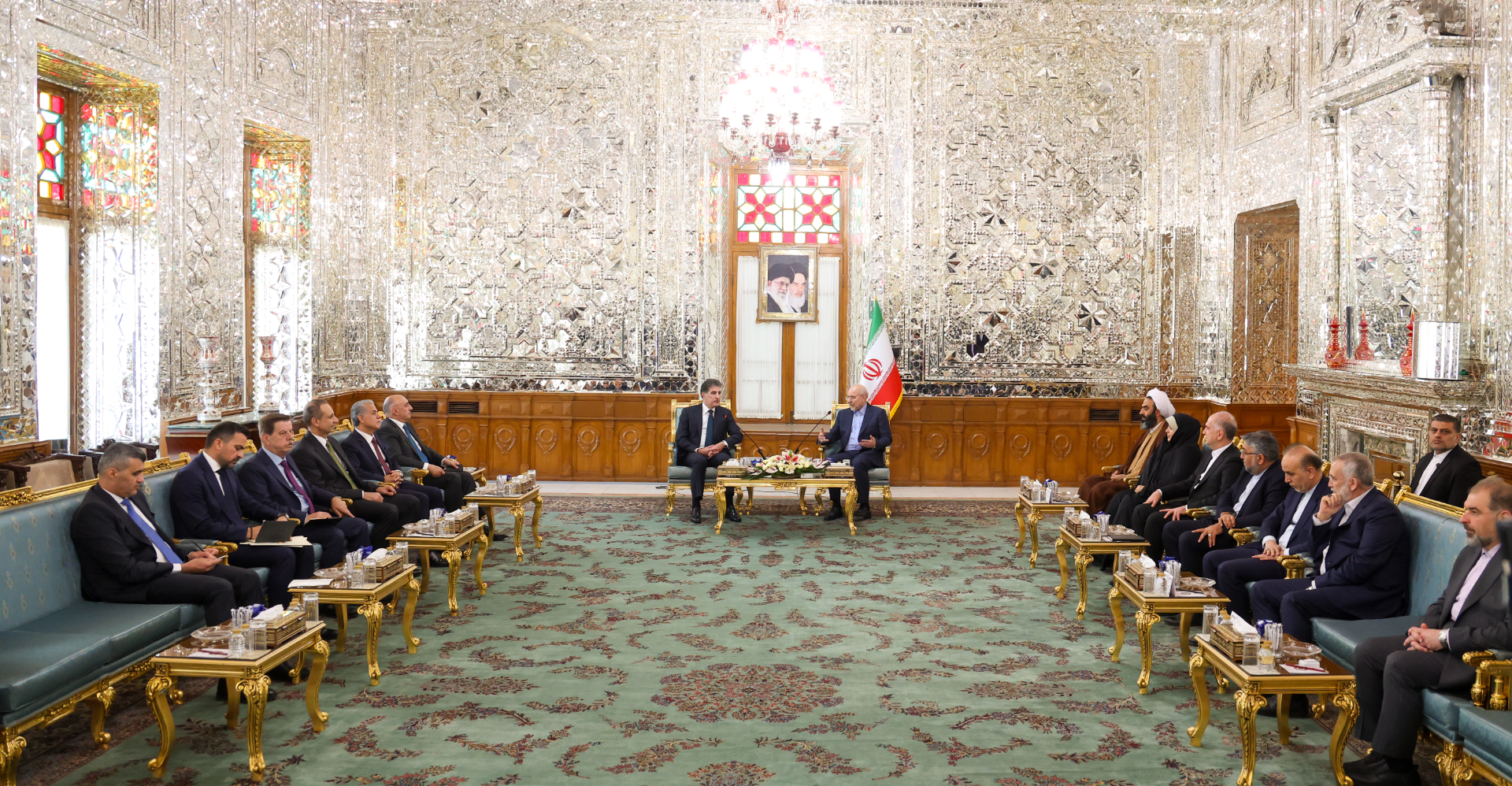 نێچیروان بارزانی چەوی کەفێدە قالیباف لە تەهران