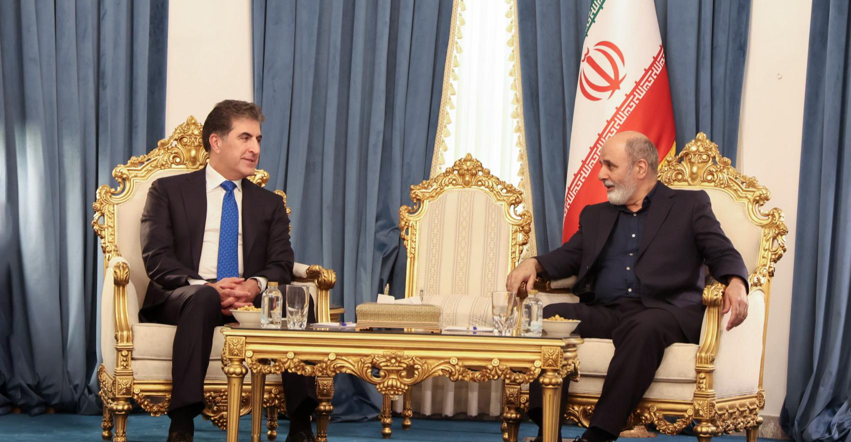 نێچیروان بارزانی چەوی کەفێدە ئەمیندار ئەنجومەن باڵای ئاسایش نەتەوەیی ئیران لە تەهران